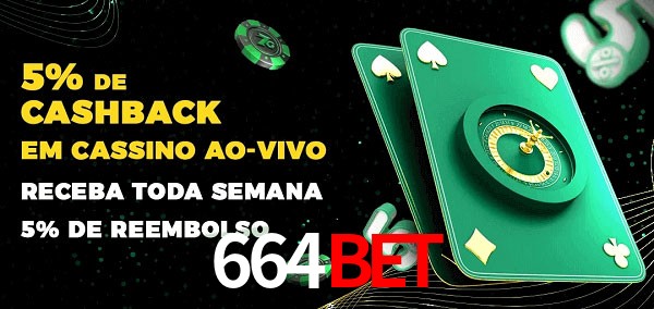 Promoções do cassino ao Vivo 664bet
